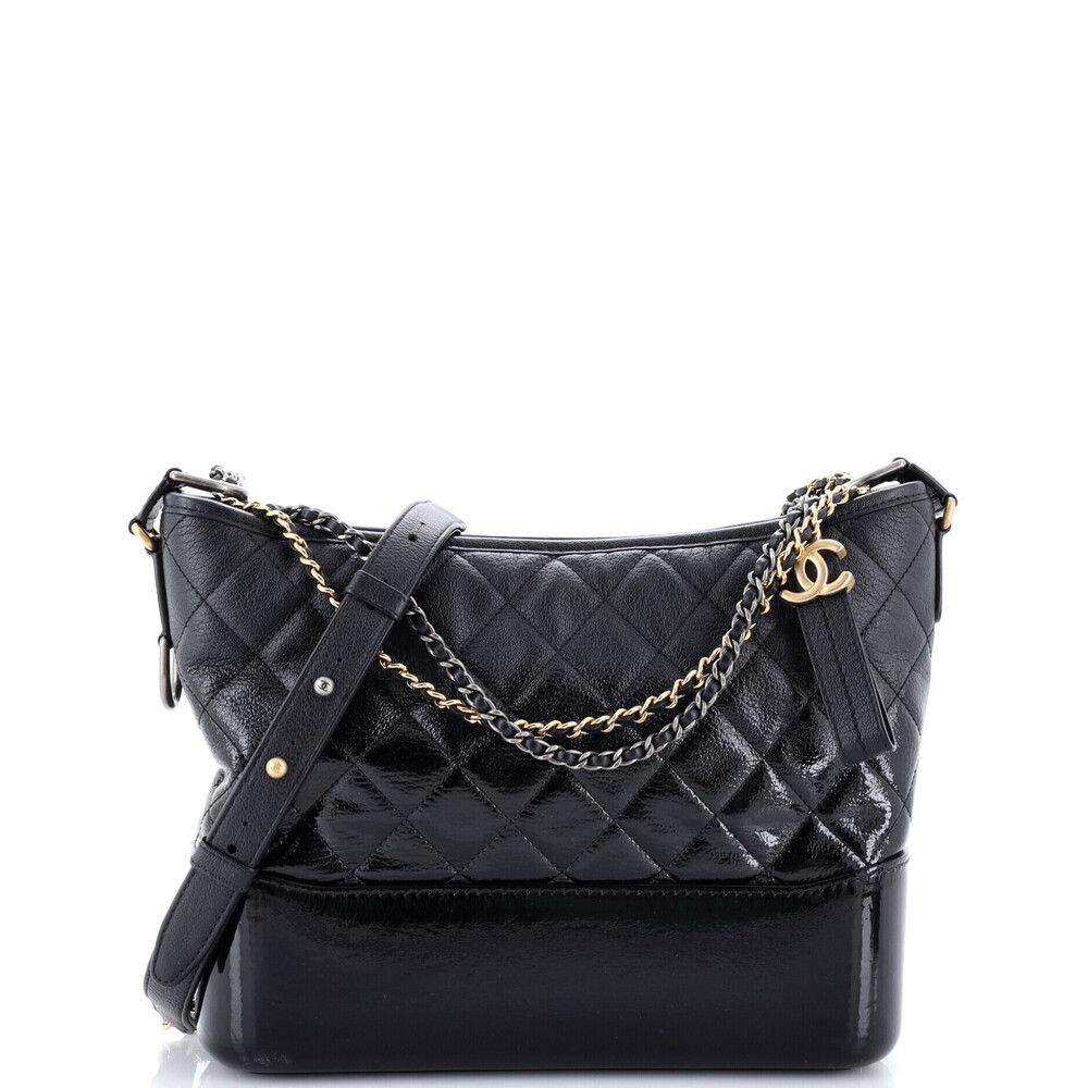 Chanel Medium Gabrielle Hobo Quilted Goatskin and Patent